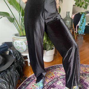 Velvet pants without buttons